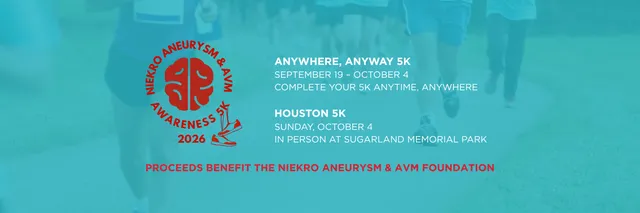Niekro Foundation Aneurysm & AVM Awareness Virtual 5K and Houston 5K