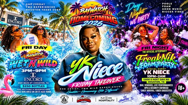 YK Niece Live + Wet N Wild + Freaknik Foam Party Baywatch Homecoming!