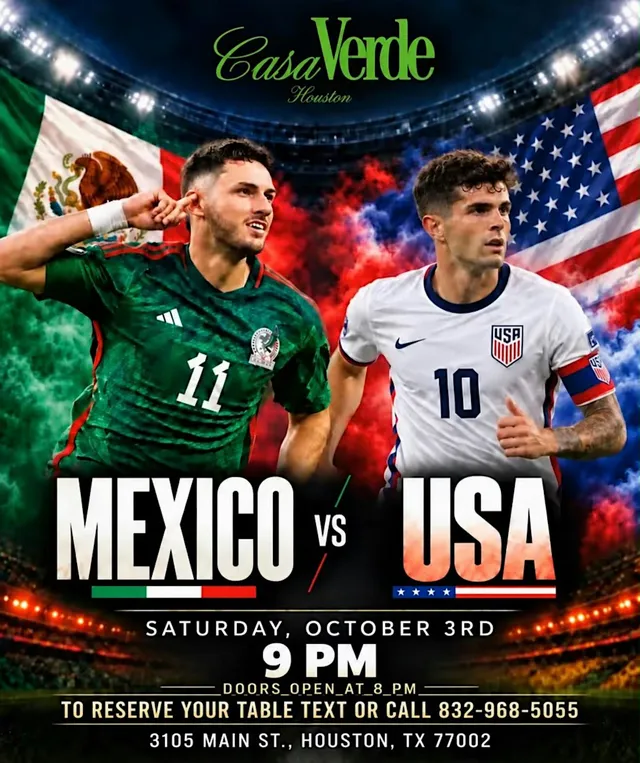 Mexico Vs Usa Watch Party @ Casa Verde
