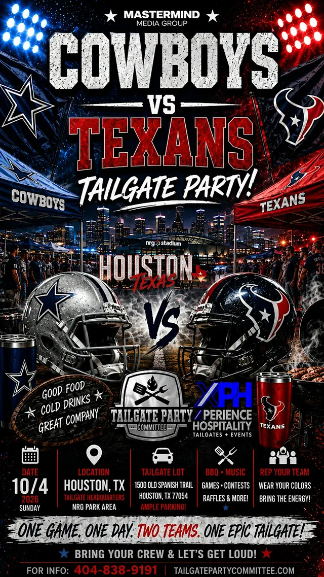 Dallas vs Houston Tailgate Party