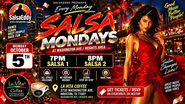 Washington Ave / Heights Area Salsa Lessons with SalsaEddy!