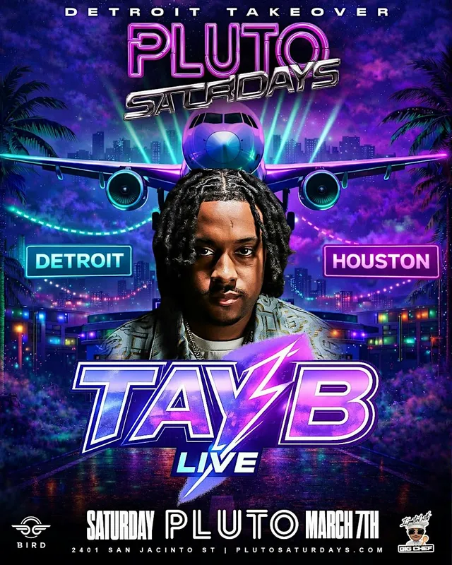 PLUTO SATURDAYS A New Planet in HTX Nightlife Txt 832-577-7501 For Section