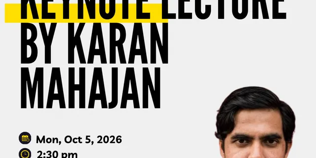 Reading & Keynote Lecture by Karan Mahajan