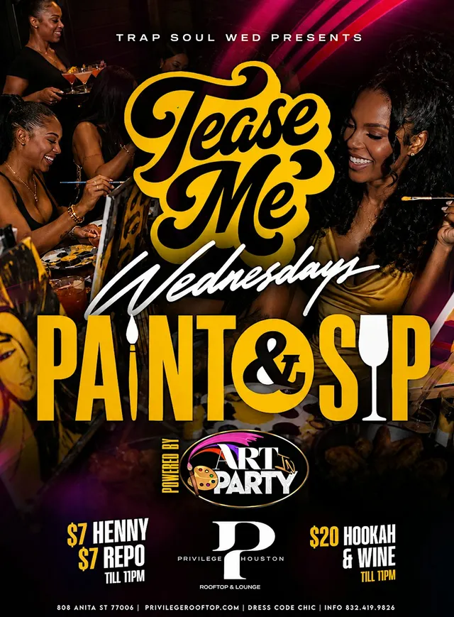 Tease me Wednesday Paint & Sip