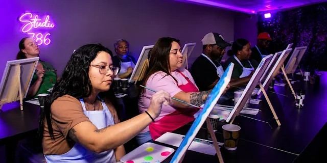 Sip, Paint, & Glow Under Neon Lights