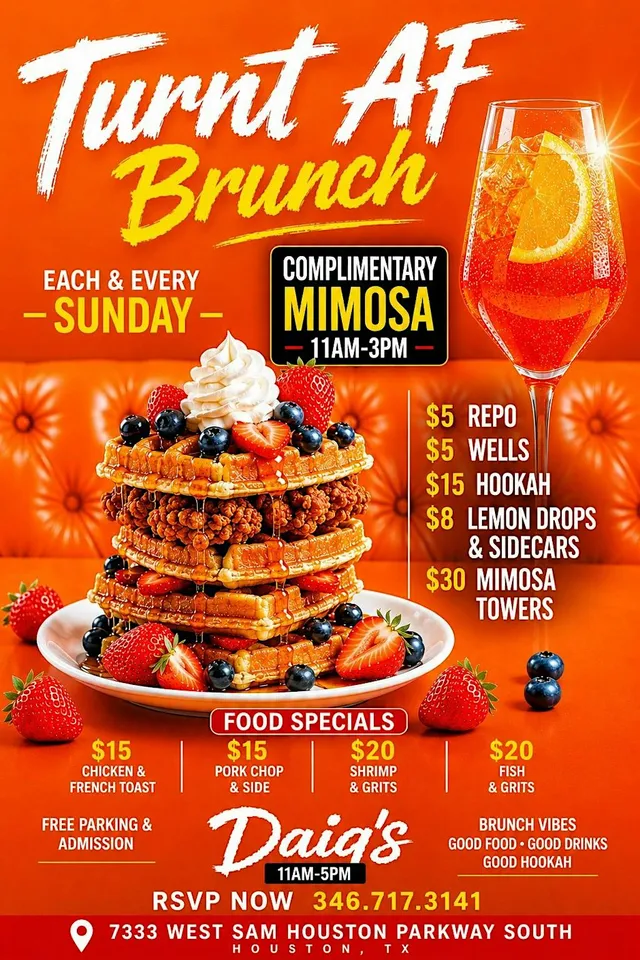Turnt AF Sunday Brunch & Day Party @ DAIQ’s!